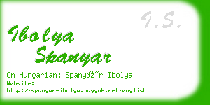 ibolya spanyar business card